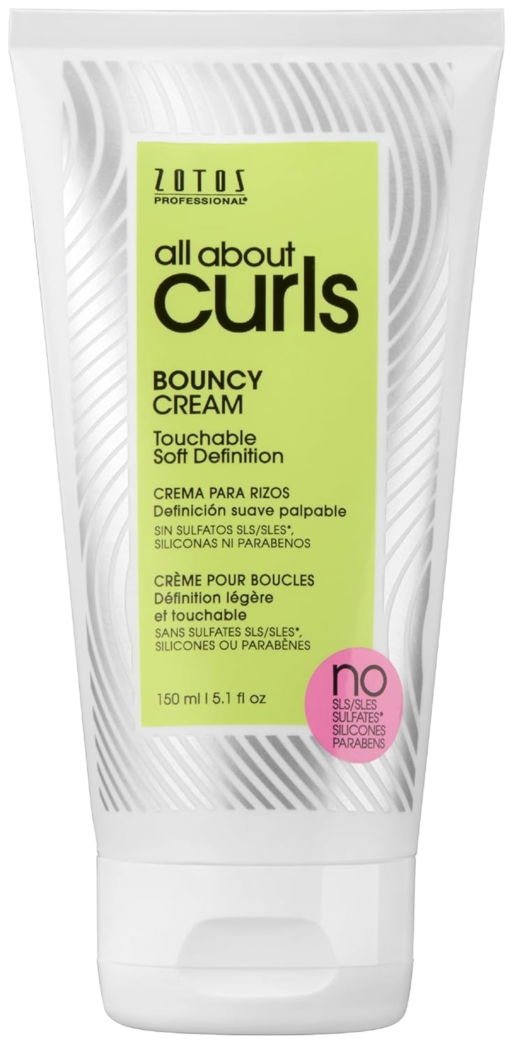 ALL ABOUT CURLS Bouncy Cream | For Curly Hair Styling | Moisturize, Define & Enhance Texture | Reduce Frizz & Boost Shine | Soft Definition | Vegan & Cruelty Free | Sulfate & Paraben Free