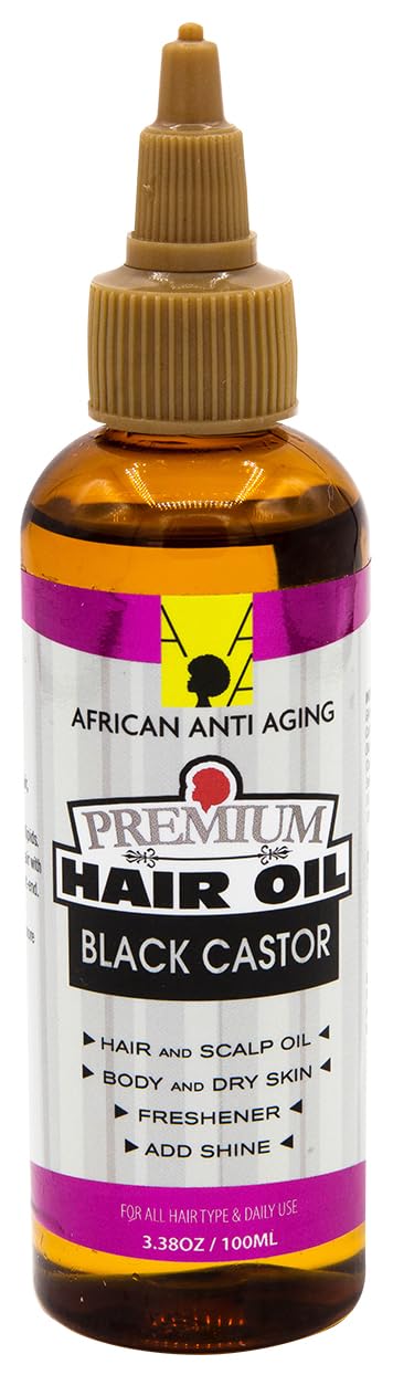 African Anti Aging 12 In 1 Ultra Mega Thick Stimulating Hair Oil Peppermint & T-Tree 3.38 Oz