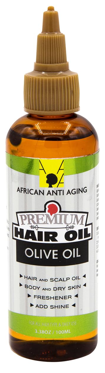African Anti Aging Premium Hair Oil Olive Oil 3.38 Oz