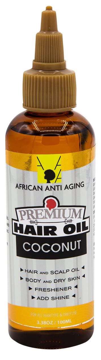 African Anti Aging Premium Hair Oil Coconut 3.38 Oz