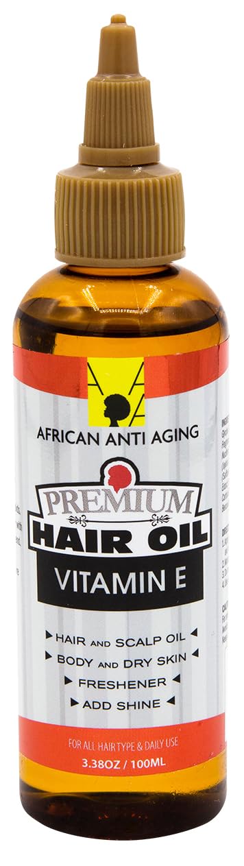African Anti Aging Premium Hair Oil Vitamin E 3.38 Oz
