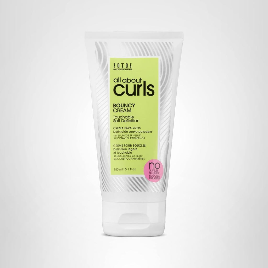 ALL ABOUT CURLS Bouncy Cream | For Curly Hair Styling | Moisturize, Define & Enhance Texture | Reduce Frizz & Boost Shine | Soft Definition | Vegan & Cruelty Free | Sulfate & Paraben Free