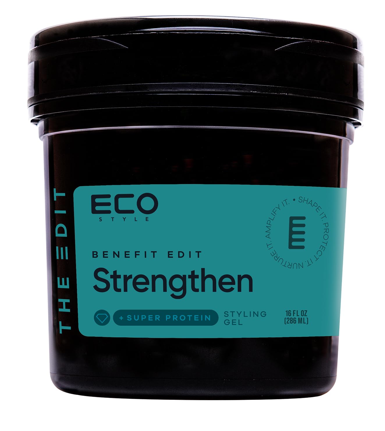 Eco Style Benefit Edit Strengthen Super Protein Styling Gel 16 Fl. Oz. (Pack of 1), Clear