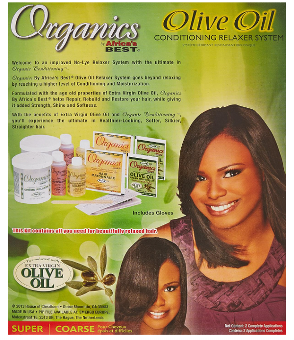 Originals By Africa's Best Olive Oil Conditioning Relaxer System 2-Pack, Helps Repair, Rebuild and Restore Your Hair's Elasticity and Softens & Shines, Designed for Coarse Hair Textures