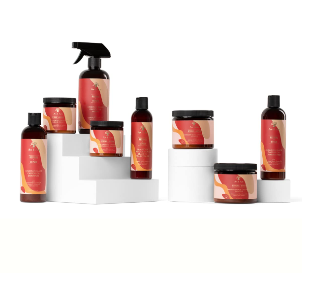 As Am JBCO Water 16 oz - Nano Curl Strengthener - Moisturizes and Detangles - Anti-Frizz - Increases Fiber Strength - Enriched with Jamaican Black Castor Oil, Vitamin C, and Vitamin E