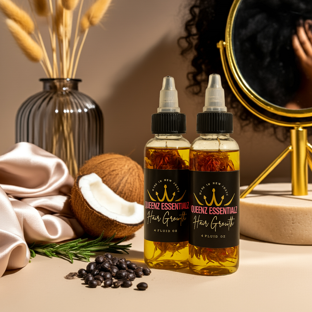 QueenZ EssentialZ Hair Growth Oil, wild growth, Visibly thicker and stronger hair