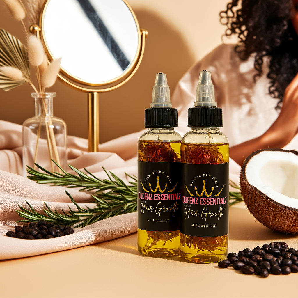 QueenZ EssentialZ Hair Growth Oil, wild growth, Visibly thicker and stronger hair